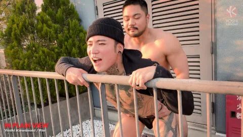 gay sex on the balcony